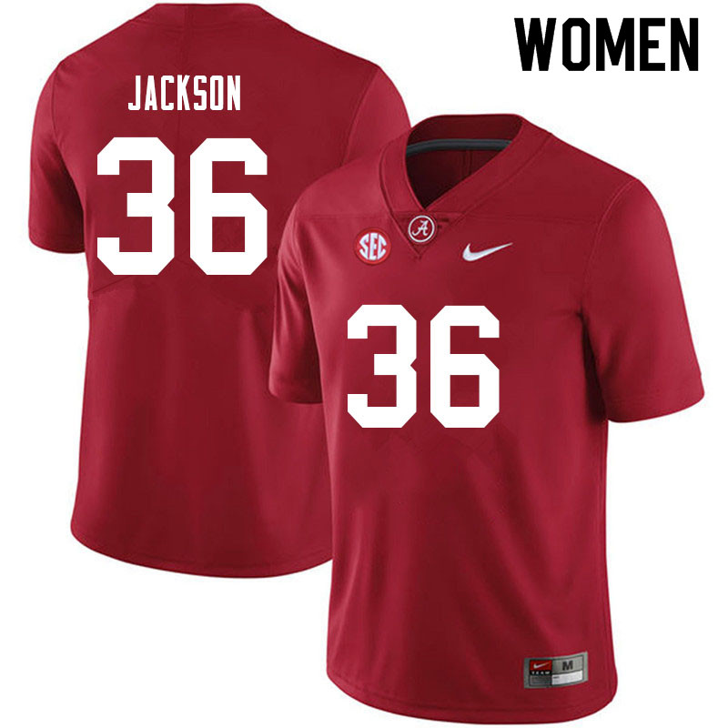 Alabama Crimson Tide Women's Ian Jackson #36 Crimson NCAA Nike Authentic Stitched 2021 College Football Jersey YQ16I81ET